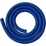 15' coil of 1.5" diameter Blue and Black Dura-Slide Vacuum Hose
