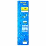 Kleen-Rite 15-Hole Door Decal for Kleen-View Vendors, Blue