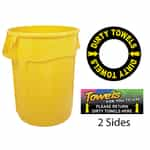 TO-YE-C Custom Artwork Yellow Towel Bin