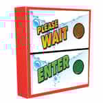 Please Wait and Enter Fixture with Swivel Mount