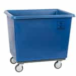 4608 RB Wire Products Blue Plastic Laundry Truck - 4 Swivel Casters