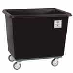 4608BLK RB Wire Products Black Plastic Laundry Truck - 4 Swivel Casters