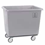 4608G RB Wire Products Gray Plastic Laundry Truck - 4 Swivel Casters