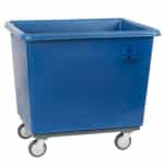 4612 RB Wire Products Blue Plastic Laundry Truck - 4 Swivel Casters