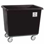 4612BLK RB Wire Products Black Plastic Laundry Truck - 4 Swivel Casters