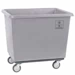 4612G RB Wire Products Gray Plastic Laundry Truck - 4 Swivel Casters