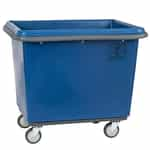 RB Wire 4608PTB Blue Poly Bumper Truck, 8 Bushel, Swivel Casters