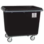 RB Wire 4608PTB Black Poly Bumper Truck, 8 Bushel, Swivel Casters