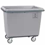 RB Wire 4608PTB Gray Poly Bumper Truck, 8 Bushel, Swivel Casters