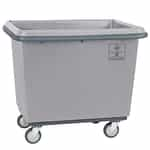 RB Wire 4612GPTB Gray Poly Bumper Truck, 12 Bushel, Swivel Casters