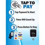 10" x 12" Cryptopay CryptoTap Plus Instruction Sign, Count Up Version - CPS3016