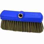 blue plastic car wash foam brush with synthetic bristles that look like hogs hair