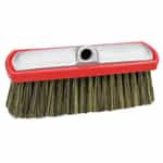 aluminum foam brush with a red rubber bumper and synthetic bristles that look like hogs hair