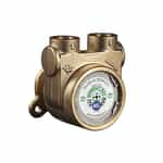 fluid-o-tech brass rotary vane pump with flange