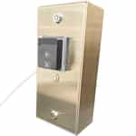 stainless steel rectangle box with credit card reader