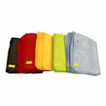 stacks of assorted color detailing towels