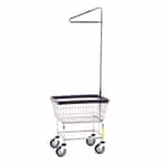 100CEC91C Rolling Laundry Cart with 1 Hanging Rack