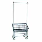 200S56/D7 Front Load Laundry Cart with Anti Rust Coat and 2-Pole Rack