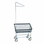 200S91/D7 Front Load Laundry Cart with Anti Rust Coat and 1-Pole Rack