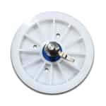 white roller with metal shaft