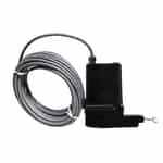 grey wrapped cord and black box