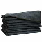 black warp knitted towels
