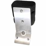 Black plastic holster attached to metal u-bolt