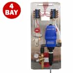 4 bay low pressure panel with a dosatron injector
