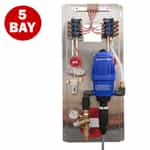 5 bay low pressure panel with a dosatron injector
