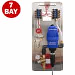 7 bay low pressure panel with a dosatron injector