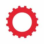 Red cog wheel