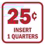 15070 Insert 25 Cents Red and White Decal