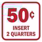 15035 Insert 50 Cents Red and White Decal