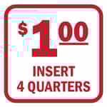 15039 Insert 1 Dollar Red and White Decal