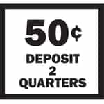 15114 Deposit 50 Cents Black and White Decal