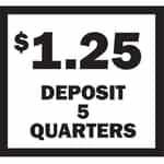 15117 Deposit 5 Quarters Sticker