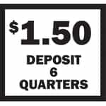 15118 Deposit 6 Quarters Black and White Decal