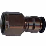 Nickel-Plated Straight Female Push-In Connector 1/4 Tube x 1/4 Global Thread
