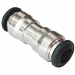 Nickel Plated Push-In Union Connector, 1/4 Tube