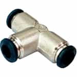 Nickel-Plated Push-In Union Tee, 1/4 Tube