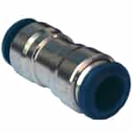 Nickel Plated Push-In Union Connector, 3/8 Tube