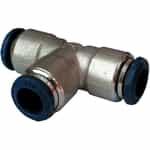Nickel-Plated Push-In Union Tee, 3/8 Tube