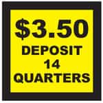 CB0347-14 Deposit 14 Quarters Decal
