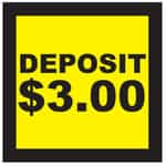 CB0440-12 Deposit 3 Dollars Sticker