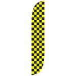 12' Black and Yellow Checkered Flag