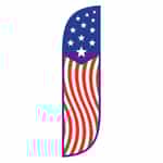 5 Foot Tall Car Wash Flag - American Flag with Blue Border