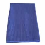 Blue Waffle Weave Microfiber Towel