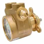 Brass Rotary Vane Water Pump, Clamp Mount, Fluid-O-Tech, PA501