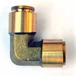 20-154 Kleen-Rite Brass Pushlock Polytube Elbow Fitting - 1/2 Inch x 1/2 Inch