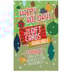 WMS152BL Kleen-Rite Corp Windmaster Bilingual Holiday Gift Card Sign